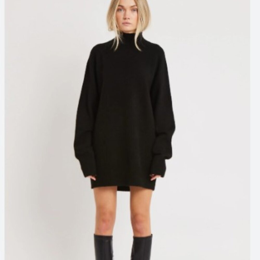 BOA Because of Alice Soft Brushed High Neck Jumper Dress. Size M NWT